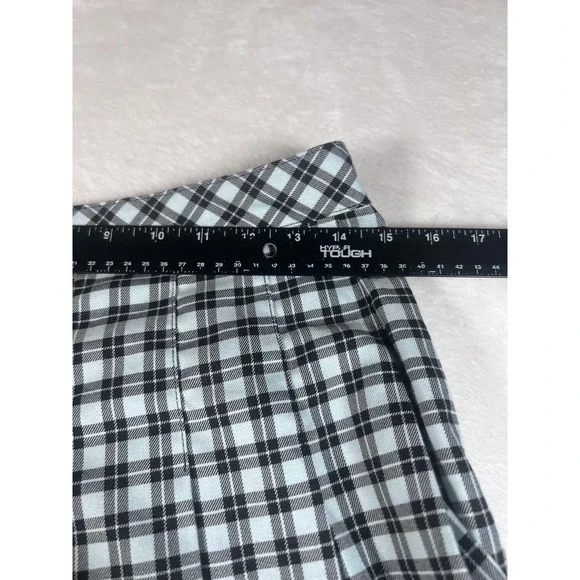 H&M Skirt Womens 6 Blue Plaid Pleated Mini Snap Waist Preppy Schoolgirl Casual - Picture 5 of 6